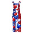 thumbnail image 4 of DDAPJ pyju 4th of July Romper for Women 2025 Sleeveless American Flag Jumpsuit Summer Casual Linen Overalls with Pockets Lighten Sales of The Day Red M, 4 of 5