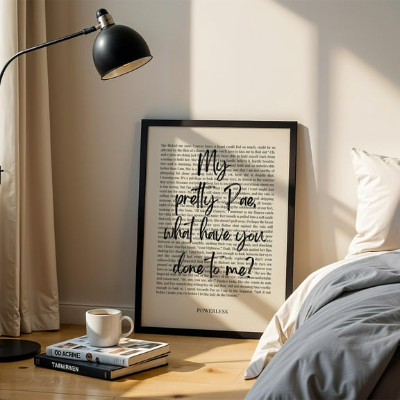 Powerless Quote Poster, Lauren Roberts Quotes, Book Quote Poster, Book Lover Wall Art, Paedyn Grey, Kai Azer, Book Lover Art,, Unframed Poster Size 8x12 F03.1.14l2484