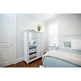 thumbnail image 3 of Pemberly Row Contemporary Mirrored Door Chest in White & Soft Grey Glaze, 3 of 10