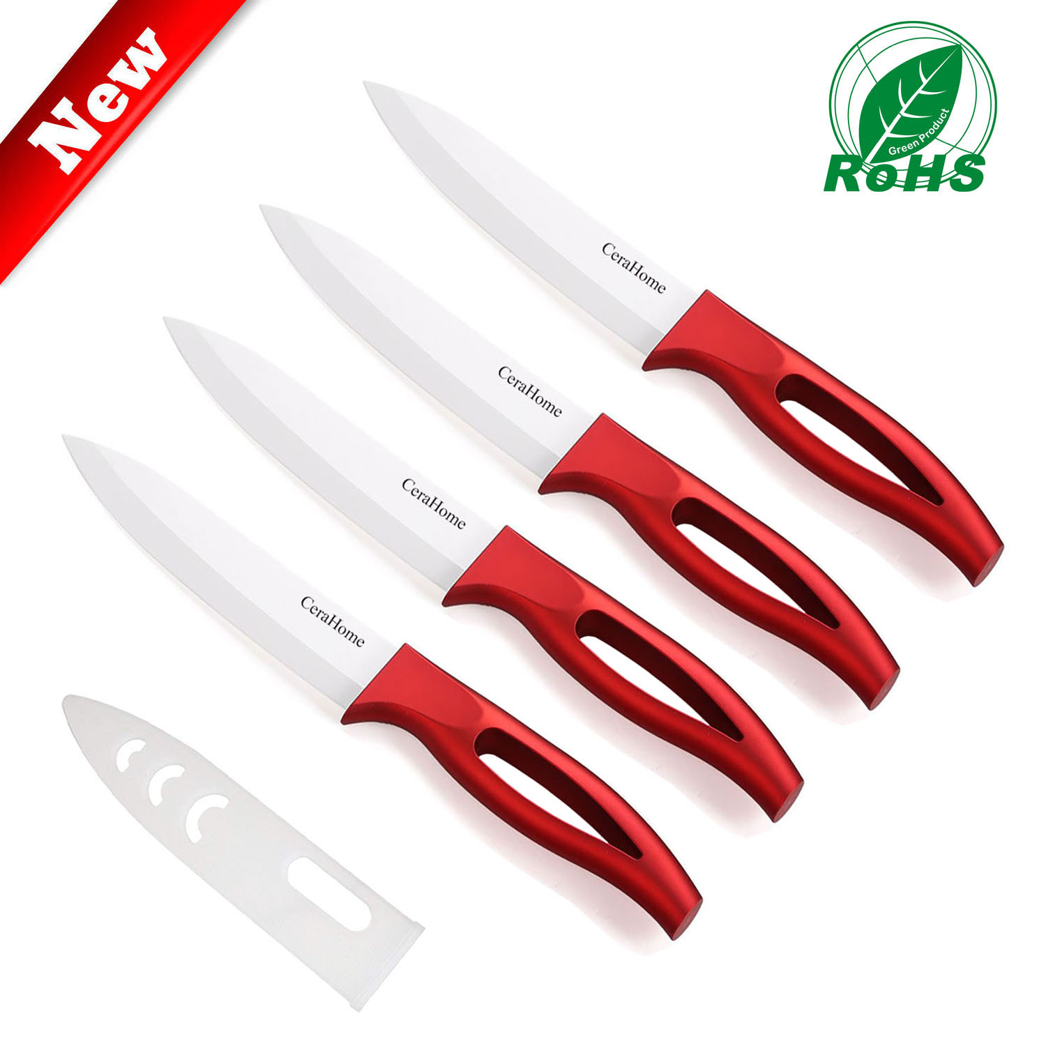 Ceramic knife, Cerahome Ceramic kitchen Knife Set with Sheath Super