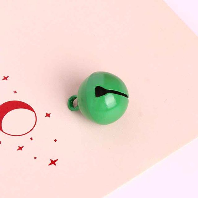 Cascabeles de Metal pintados de Color para llavero, decoración de árbol de navidad para perro y mascota, accesorios para manualidades, abalorios colgantes, 14mm, 20 unidades