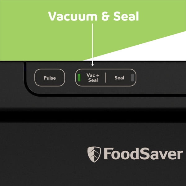 FoodSaver Seal & Save Vacuum Sealer Machine, Starter Kit with Bags, Compact Food Vacuum Sealer for Pantry, Freezer, Meal Prep & Sous Vide, Pulse Setting for Delicate Foods, Black