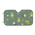 thumbnail image 6 of Lsque Cute Yoga Frogs Car Windshield Sun Shade | Accordion Folding Style Auto Shade for Car Truck SUV Van | Blocks UV Rays Sun Visor Protector | Small, 6 of 7