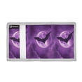 thumbnail image 2 of JIALIOU Nylon Trifold Card Wallet with ID Window Zipper Pocket for Men Women Teen Bats Flying in Moon Night, 2 of 7