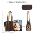 thumbnail image 4 of Montana West Western Tote Bag for Women Studded PU Leather Handbag with Fringe Tassel Fashion Medium Size Shoulder Purse Cowgirl Style Tote, Coffee, 4 of 6