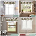thumbnail image 6 of Tie Up Valances for Windows, Strawberry Adjustable Valance Curtains Window Treatment for Living Room, Vintage Green Botanical Spring Floral Rod Pocket Kitchen Curtains & Drapes 54x18 Inch, 6 of 9