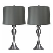 Grandview Gallery 27 Inch Tall Modern Table Lamps, Dark Gray (Set of 2)