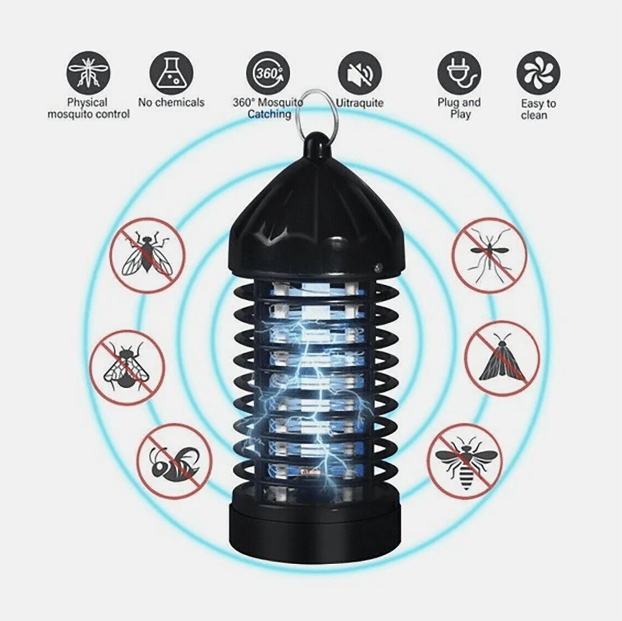 2 Pack LED Mosquito Killer - Electric Insect Zapper Lamp for Indoor Outdoor Use, Fly Trap with UV Light.
