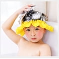 thumbnail image 2 of Baby Shower Cap Silicone Bathing Hat, Adjustable Shower Cap Kids, Infants Soft Protection Hat Safety Visor Cap Hat (Yellow, Big Size), 2 of 5