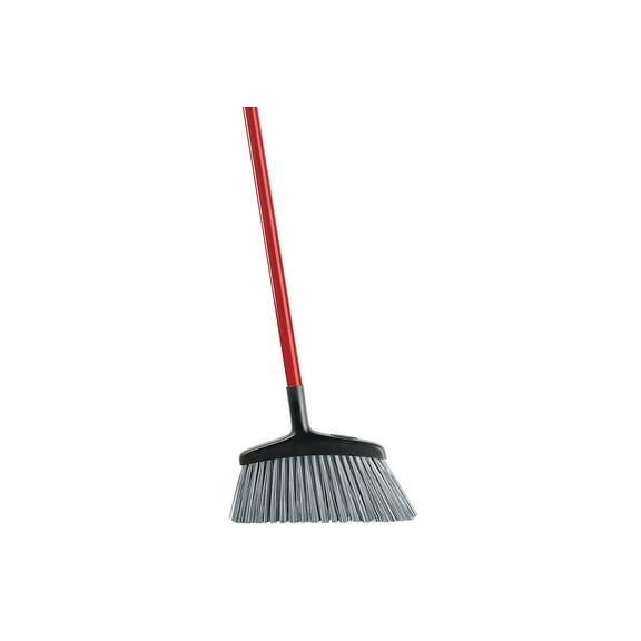 Libman Rough Surface Angle Broom Steel Handle 15" Red & Gray Case of 6 (1102)