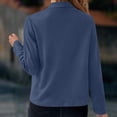 thumbnail image 4 of WEAIXIMIUNG Veste de Moto pour Femmes Automne et Hiver Mode Décontractée Couleur Unie Col à Revers Poche Zippée Manches Longues Veste Décontractée, 4 of 6
