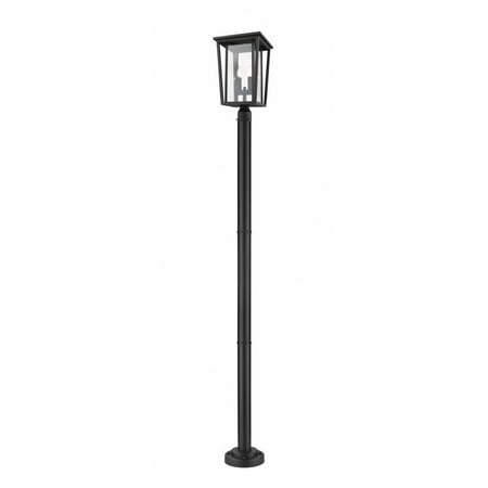 2 Light Outdoor Post Mount Lantern in Craftsman Style 11.25 inches Wide By 93.25 inches High Bailey Street Home 372-Bel-3173940