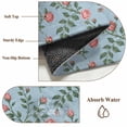 thumbnail image 5 of Retro Pink Flower Area Rugs 4x6 ft Floral Leaf Plant Blue Country Watercolor Washable Rug Non Slip Indoor Carpet Absorbent Floor Mat for Living Room Bedroom Dining Room, 5 of 9
