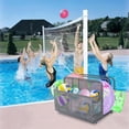 thumbnail image 4 of Outdoor Storage, Double Layer Poolside Float Storage, Patio Poolside Float Storage Basket,PE Rattan Outdoor Pool Caddy with Rolling Wheels for Floaties,Beach-Sturdy,Hollow Grey…, 4 of 8