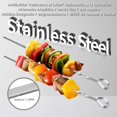 thumbnail image 2 of 50 Piezas de Brochetas de Acero Inoxidable, Planas de Nueve Caracteres, Utensilios de Barbacoa Reutilizables, Accesorios para Parrilla, Aptos para Picnics, 2 of 7
