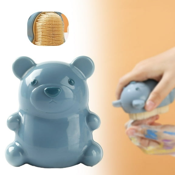 Nail Cleaning Brush - Cute Bear Cleaning Nail Brush, Bear Nail Brush, Clearance, Nail Brush For Cleaning Fingernails, Bear Finger Nail Brush, Deep Clean Easy To Grasp Gentle Bristles, Brown
