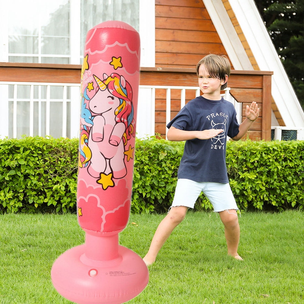 Pink Inflatable Heavy Bag Inflatable Punching Bag Free Standing