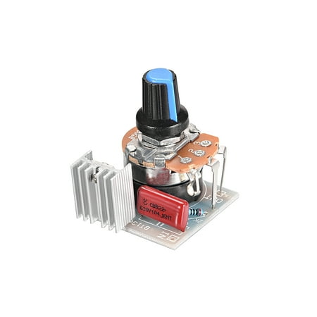 Scr Power Controller 500K ohm Potentiometer 100W-200W AC220V 3A SCR High Power Electronic Regulator Speed Controller Dimming Dimmers,1pcs ()