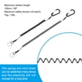 thumbnail image 3 of 3pcs Retractable Spring Coil Straps, 6" Spiral Lanyard Cord with Aluminium Clip and Key Ring, Black, 3 of 6