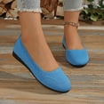 thumbnail image 2 of Loafers for Women Breathable Elastic Woven Knitting Mesh Sneakers Comfortable Cushioned Thick Insole Solid Color Slip on Flat Shoes, 40, 2 of 5