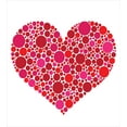 thumbnail image 3 of Love Duvet Cover Set, Illustrated Drawing of Dots Hearts Romantic Motif Print on Plain Backdrop, Decorative 3 Piece Bedding Set with 2 Pillow Shams, King Size, White Magenta Vermilion, by Ambesonne, 3 of 3
