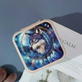thumbnail image 4 of ZFLMY Wolf Dreamcatcher Moon Jewelry Box for Women - Compact Travel Jewelry Case with Necklace Hooks, Ring Slots, Earring Compartments - Friendship Day Gifts Pink, 4 of 5