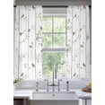 thumbnail image 2 of Sparrow Sheer Curtains 72 Inch Length 2 Panels Set, Spring Birds on The Branches Vintage Country Voile Window Treatment Rod Pocket Curtains Sheers Drapes for Bedroom/Living Room/Kitchen 52"x72"x2, 2 of 7