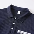 thumbnail image 6 of KHONTS Men's Long Sleeve Polo Shirts with Collar Relaxed Fit Thermal Work Shirts Warm Comfy Button down Casual Dress Tops Navy XXL, 6 of 8
