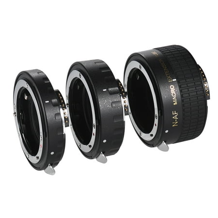 Auto Focus Macro Extension Tube Set Copper AF Macro Lens Extension Tube Ring with Covers for Nikon D300 D7000 D7100 D7200 D800 D810 D850 D5500 D5600 D5100 D5300 D3300AL (Best Lens For Extension Tubes)