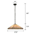 thumbnail image 4 of CHLOE Theros Tiffany-style 2 Light Mission Hanging Pendant Fixture 18" Shade, 4 of 4