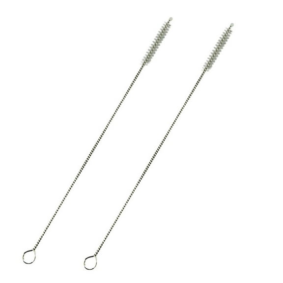 2Pcs Metal Straw Cleaner, Long Stainless Steel Brush for Cleaning Reusable Drinking Straws, Water Bottles and Pipes, 7inch
