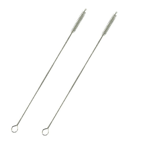 Dvkptbk Straw Cleaner Brush 2PCS Reusable Stainless Steel Drinking Straws Cleaning Brush for Washing Glass Silicone Metal Straws Tea Pot Spout Mini Micro Bottle Kitchen Gadgets