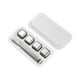 thumbnail image 2 of Cubitos de hielo de acero inoxidable, piedras para whisky con bandeja, piedras para enfriar jugo de vino, para bebidas de whisky, café y otras bebidas 4 Plata con Clip, 2 of 8