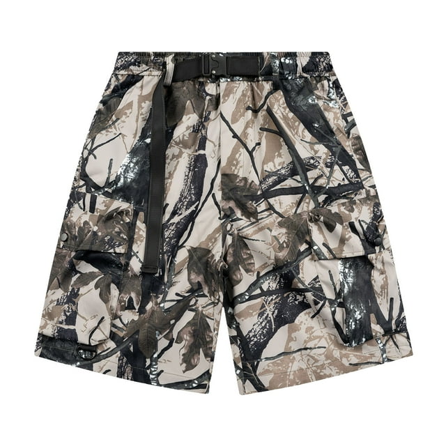 LSLJS Short de Sport Mode Homme Multi-Poches Décontracté Été Taille Élastique, Short de Gym Homme Vêtements Été