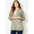 thumbnail image 4 of Catherines Women's Plus Size Mandarin Collar Gauze Tunic, 4 of 6