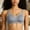 Gray, variant on Women's Double Mesh Spliced U-Neck Wide Strap Wireless Seamless Everyday Lounge Bra Red L