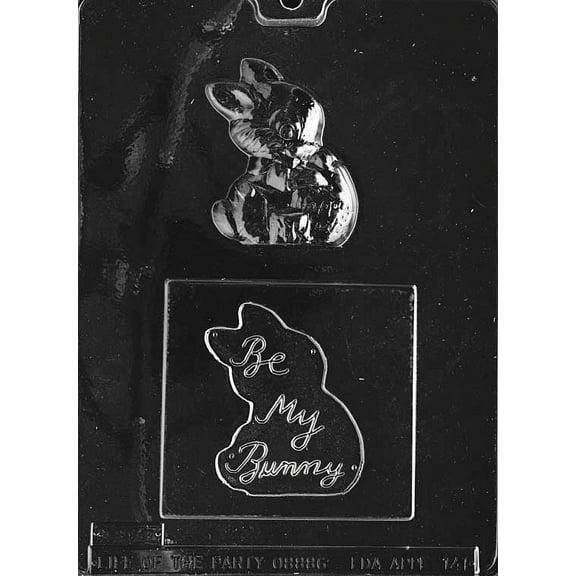 Grandmama's Goodies E141 Be My Bunny Easter Chocolate Candy Soap Mold with Exclusive Molding Instructions