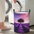 thumbnail image 5 of Honeii Lavender Field Sunset Print Laundry Hamper Basket,Baby Nursery Woven Storage Basket for Toys Bin,Pillows,Blankets,Clothes-Small, 5 of 6