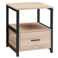 thumbnail image 6 of VECELO Nightstand with Drawer and Open Shelf, Side Table for Bedroom, Living Room, Oak, 6 of 8