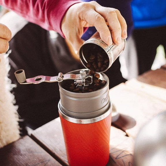 Klassic: All-in-1, Drip Kettle Grinder Permanent Stainless Filter Dripper Double-wall Tumbler, Pourover, Coffee Maker for Camping & Travel