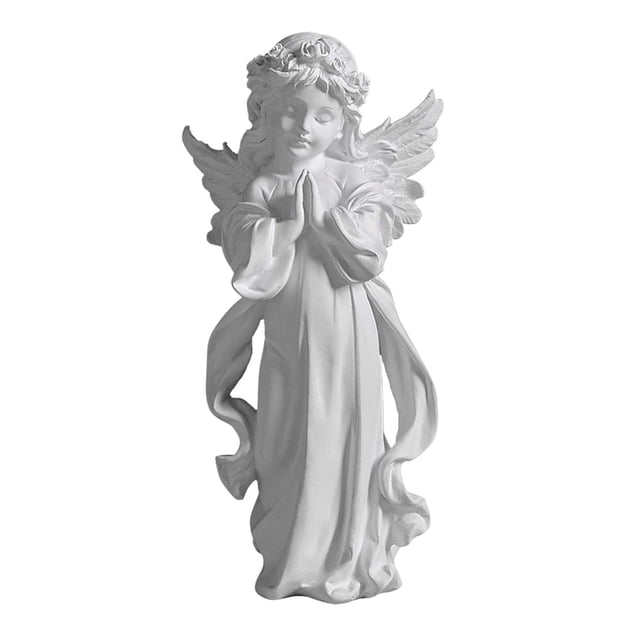 Figuras en miniatura de yeso de Ángel Vintage ornamentos Oficina estudio escritorio decoración resina figuras artesanías decoración para el hogar - viejo Baoblaze ángel estatua casa escultura