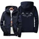 thumbnail image 5 of Chaqueta a prueba de viento con cremallera y estampado de murciélago para hombre y mujer, sudaderas con capucha, ropa de protección solar, abrigo deportivo informal de manga larga con capucha, Top fin, 5 of 5
