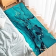 thumbnail image 4 of Kitchen Runner Rug, Abstract Marble Aqua Non Slip Runner Carpet Door Mats Floor Mat for Laundry Bedside Bathroom Bedroom Set of 2, 4 of 6
