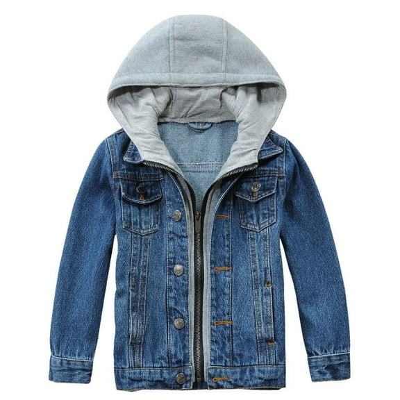 MuXiKeJi Durable Classic Trucker Denim Jacket For Boys And Girls Comfortable Youth Kids Outerwear Coat
