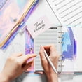 thumbnail image 2 of Baohd 6 Rings A6 Notebook Binder Loose Leaf Folder Budgeting Expense Saving Clear Color, 2 of 4