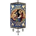 thumbnail image 2 of Catholic Orthodox Nativity of Christ Byzantine Tapestry Icon With Crosses 18 Inch, 2 of 5