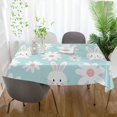 thumbnail image 5 of SKYSONIC Easter Rabbit Daisy Flower Rectangle Tablecloth Spill-Proof Polyester Table Cloth Table Cover for Kitchen Dining Picnic Holiday Party Decoration,60x120 Inch, 5 of 7