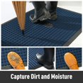 thumbnail image 3 of JUNWELL Outdoor Mat Non Slip Door Mat 17”x30” Front Door Mats Absorbent Rubber Welcome Mat Low Profile Dirt Trapper Entry Rug Heavy Duty Durable Outdoor Doormat Checker Grey, 3 of 9