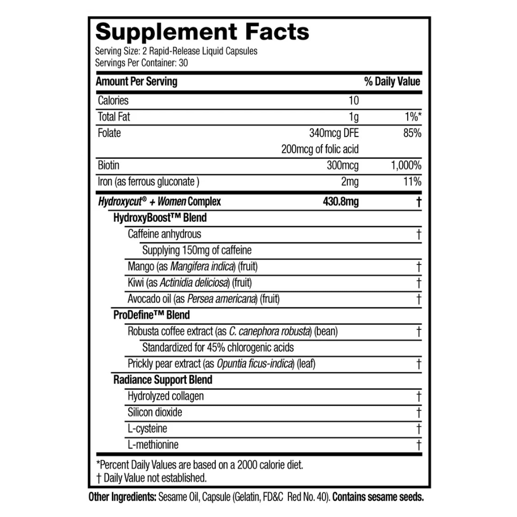 Hydroxycut Pro Clinical Max For Women Weight Loss Supplement Rapid Release Capsules 60 count