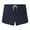 Navy, variant on Wo-Fusoul Men's Cotton Elastic Waist Drawstring Shorts with Pocket, Solid Color 5" Length Casual Wear